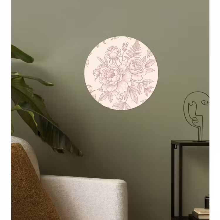Behangcirkel - Bloemen - Lijntekening - Botanisch — 3