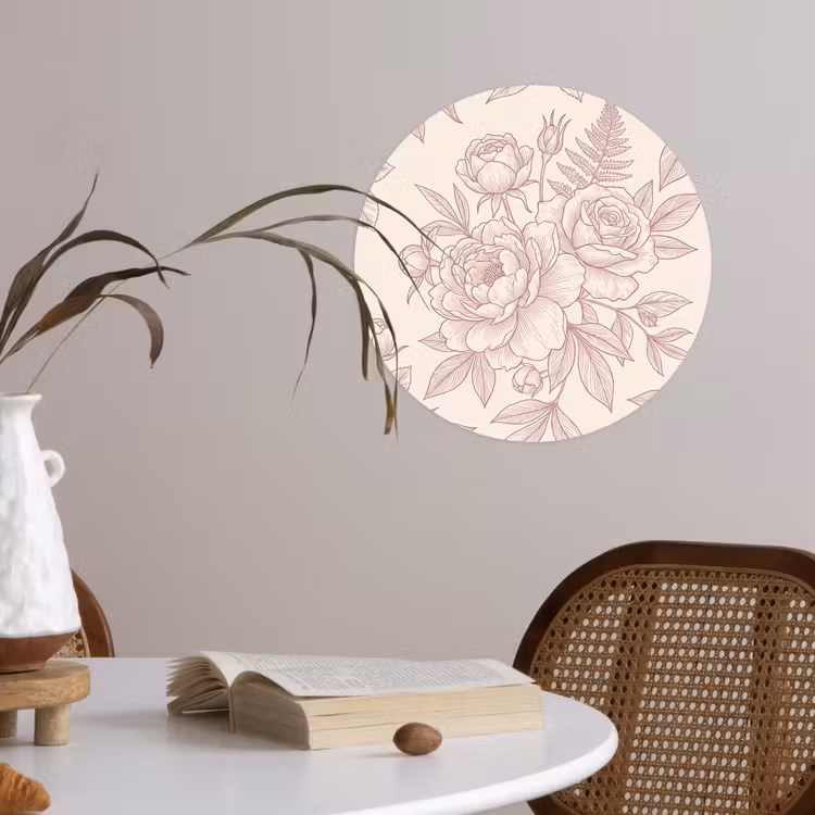 Behangcirkel - Bloemen - Lijntekening - Botanisch — 4