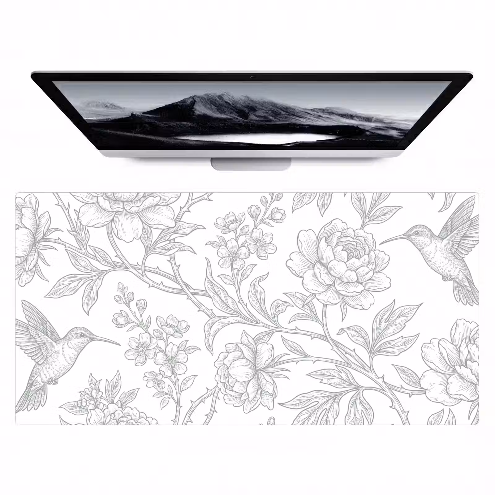 Bureau onderlegger - Vogel - Bloemen - Natuur — 1