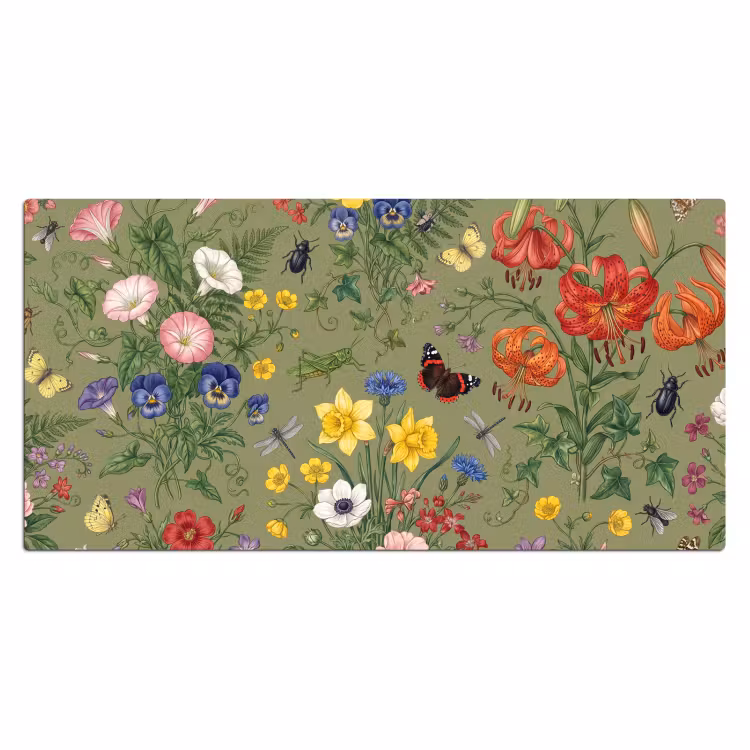 Bureau onderlegger - Bloemen - Insecten - Natuur — 2