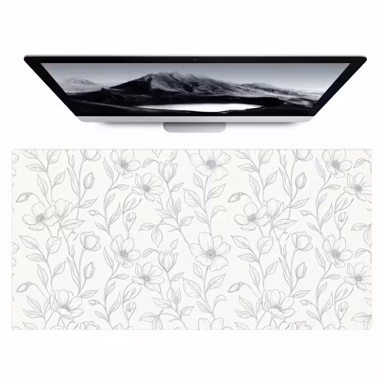 Bureau onderlegger - Bloemen - Lijnen - Patroon — 1