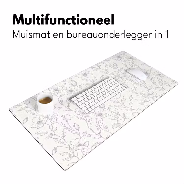 Bureau onderlegger - Bloemen - Lijnen - Patroon — 7