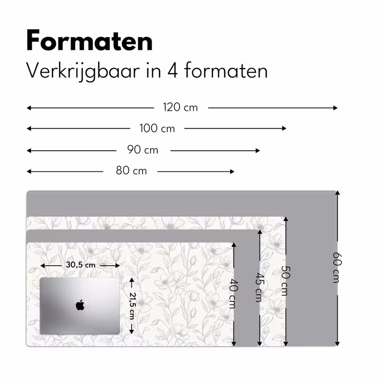 Bureau onderlegger - Bloemen - Lijnen - Patroon — 8