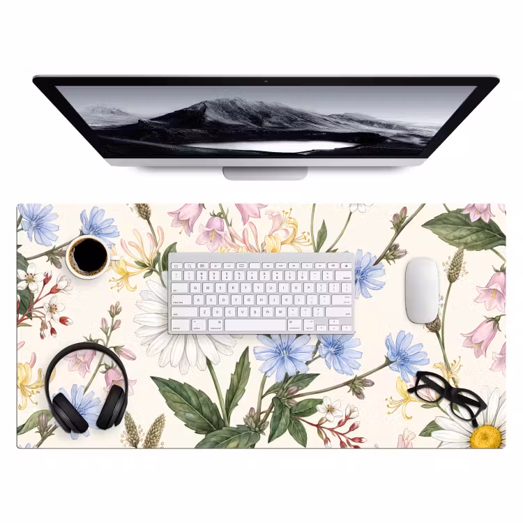Bureau onderlegger - Botanisch - Illustratie - Kleurrijk — 4