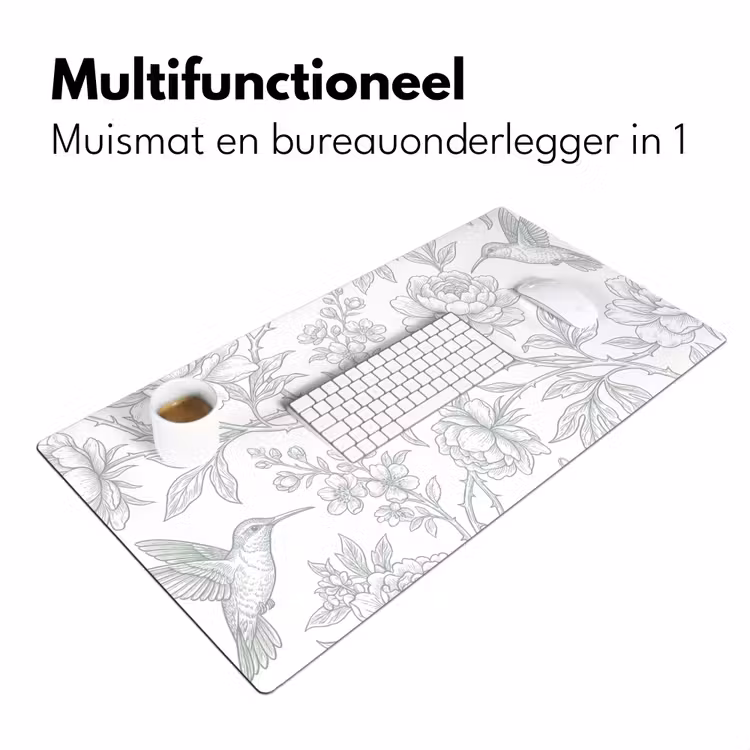 Bureau onderlegger - Vogel - Bloemen - Natuur — 7
