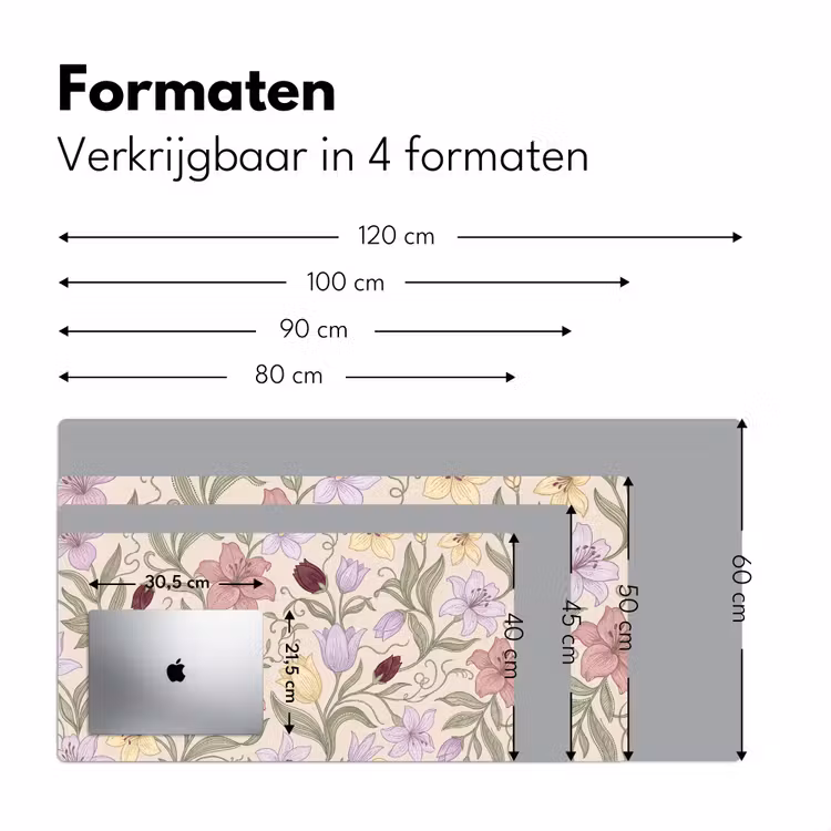 Bureau onderlegger - Bloemen - Illustratie - Botanisch — 8