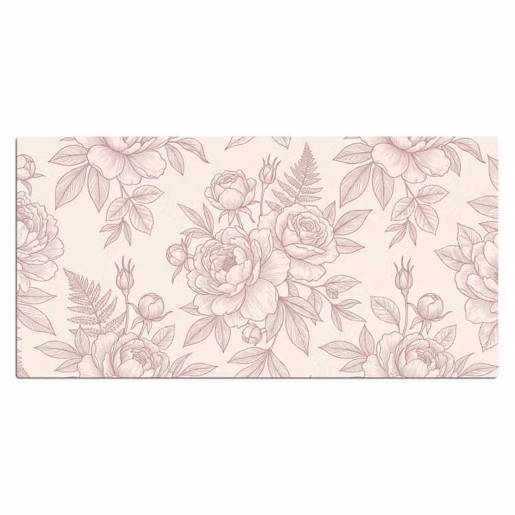 Bureau onderlegger - Bloemen - Lijntekening - Botanisch — 2