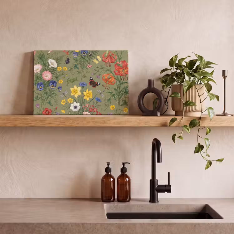 Canvas schilderij - Bloemen - Insecten - Natuur — 4
