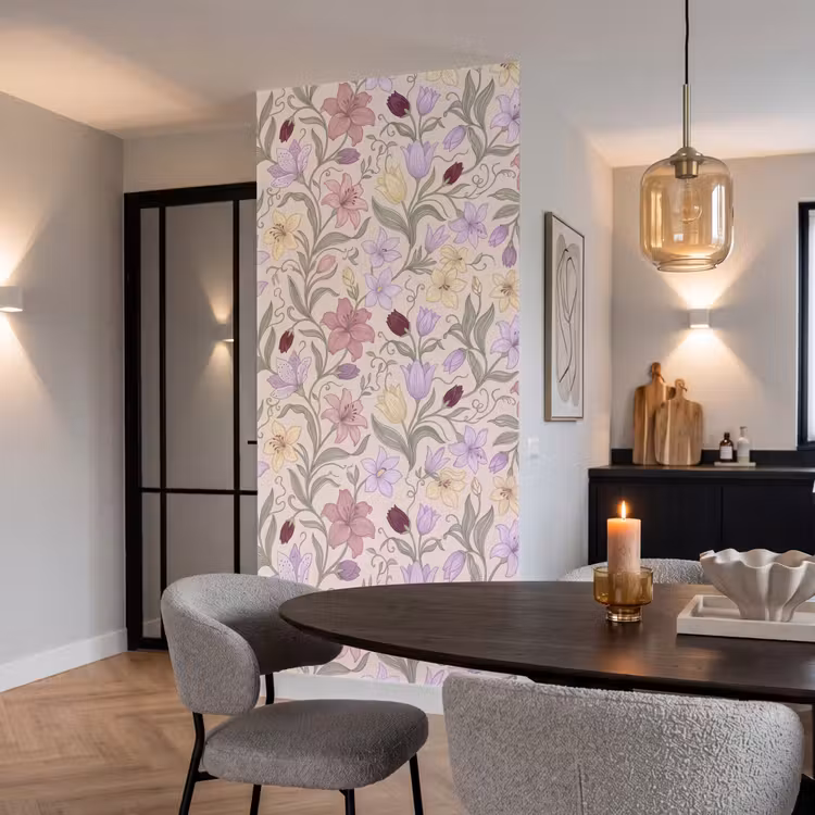 Behang - Bloemen - Illustratie - Botanisch β 5