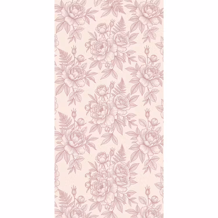 Behang - Bloemen - Lijntekening - Botanisch — 2