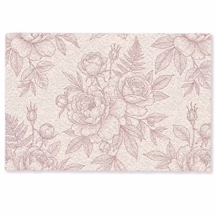 Deurmat - Bloemen - Lijntekening - Botanisch — 1