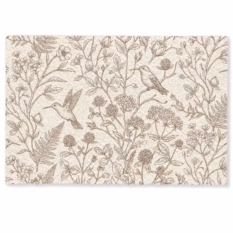 Deurmat - Natuur - Vogels - Tekening — 1