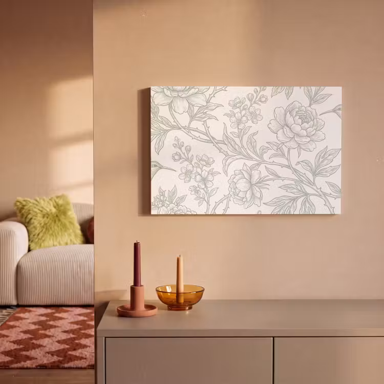 Canvas schilderij - Vogel - Bloemen - Natuur — 2