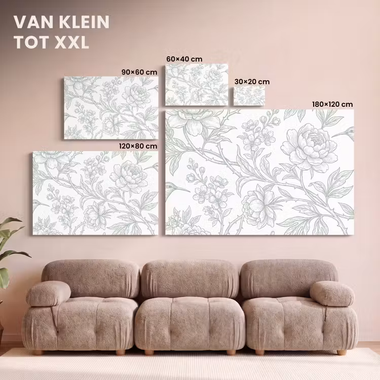 Canvas schilderij - Vogel - Bloemen - Natuur — 8