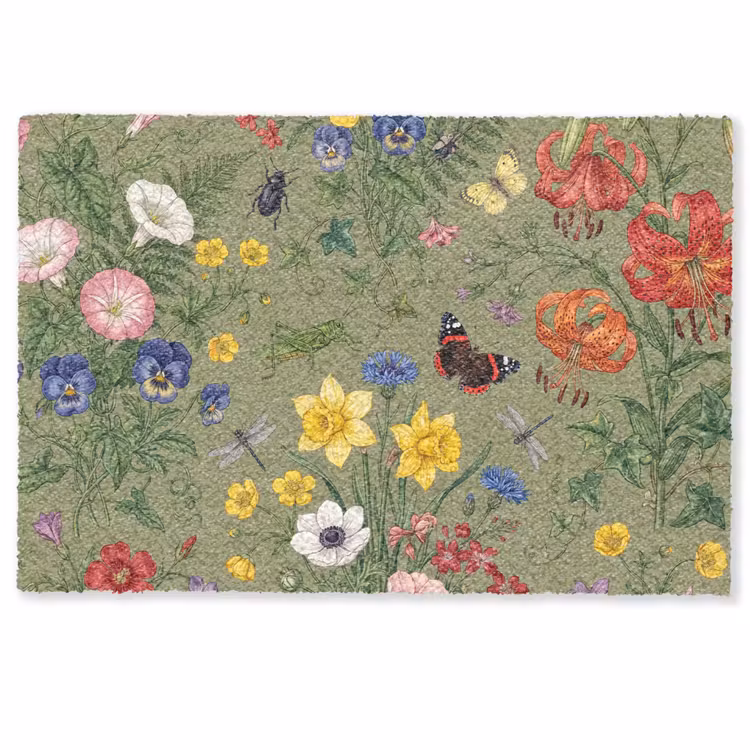 Deurmat - Bloemen - Insecten - Natuur — 1