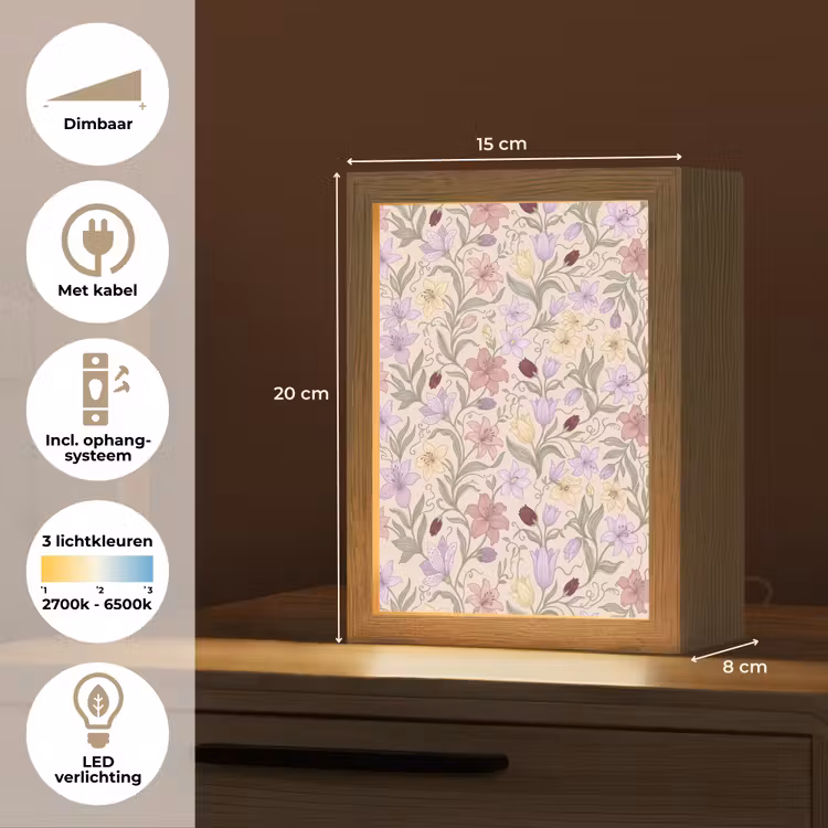 Gepersonaliseerde Lightbox - Bloemen - Illustratie - Botanisch — 7