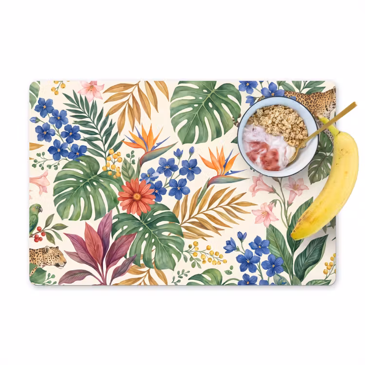 Placemat - 6 stuks - Kat - Jungle - Dieren — 1