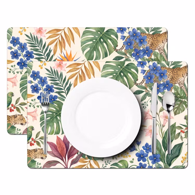 Placemat - 6 stuks - Kat - Jungle - Dieren — 2