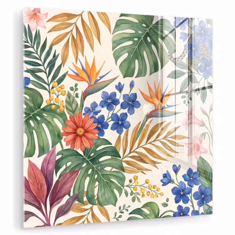 Glas schilderij - Kat - Jungle - Dieren — 1