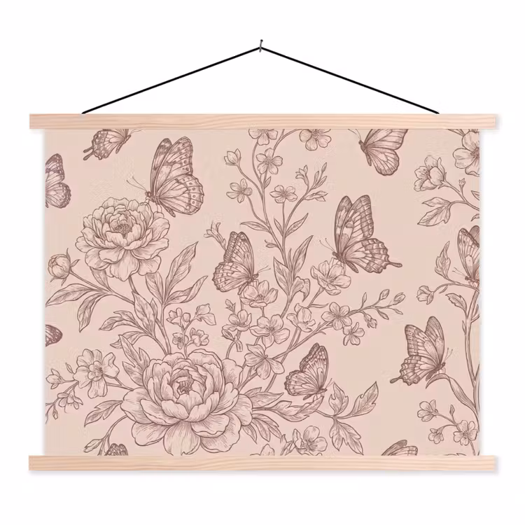 Schoolplaat - Vlinder - Bloemen - Patroon — 1