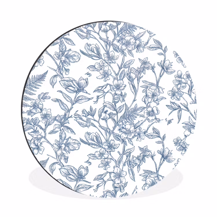 Wandcirkel - Aluminium - Planten - Botanisch - Vintage — 1