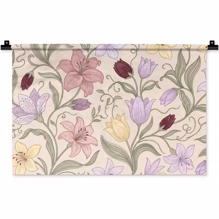 Wandkleed - Bloemen - Illustratie - Botanisch — 1