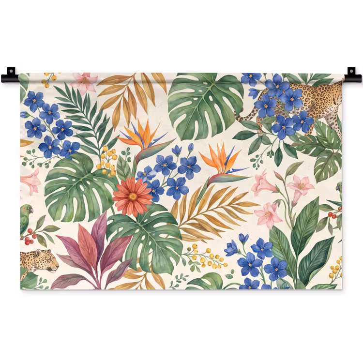Wandkleed - Kat - Jungle - Dieren — 1