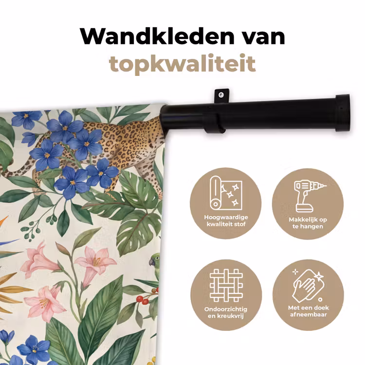 Wandkleed - Kat - Jungle - Dieren — 3