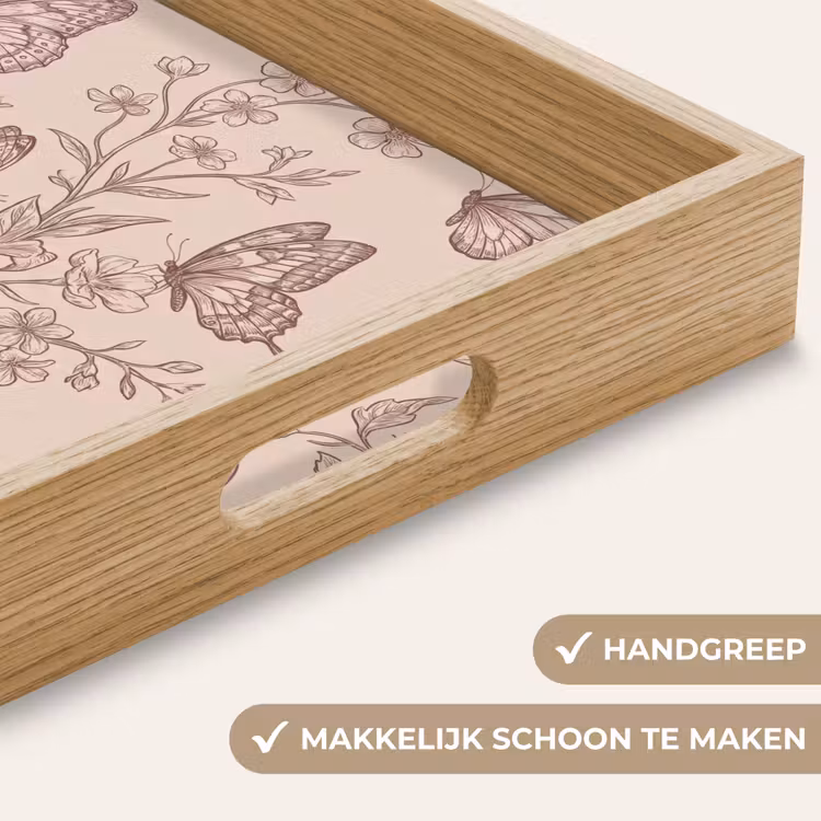 Dienblad - Vlinder - Bloemen - Patroon — 5