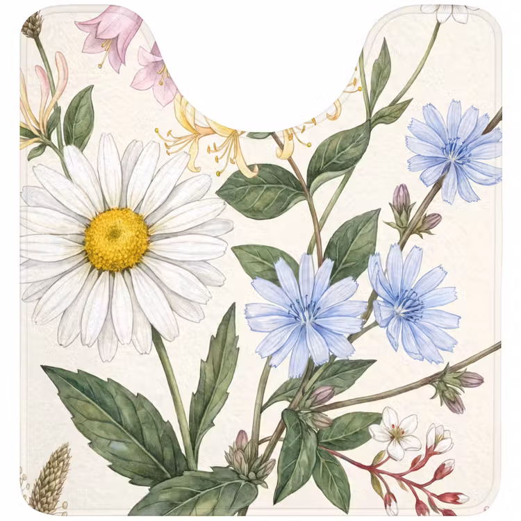 Wc Mat - Botanisch - Illustratie - Kleurrijk — 1