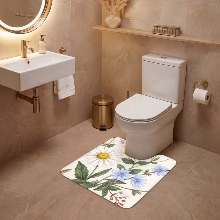 Wc Mat - Botanisch - Illustratie - Kleurrijk — 3