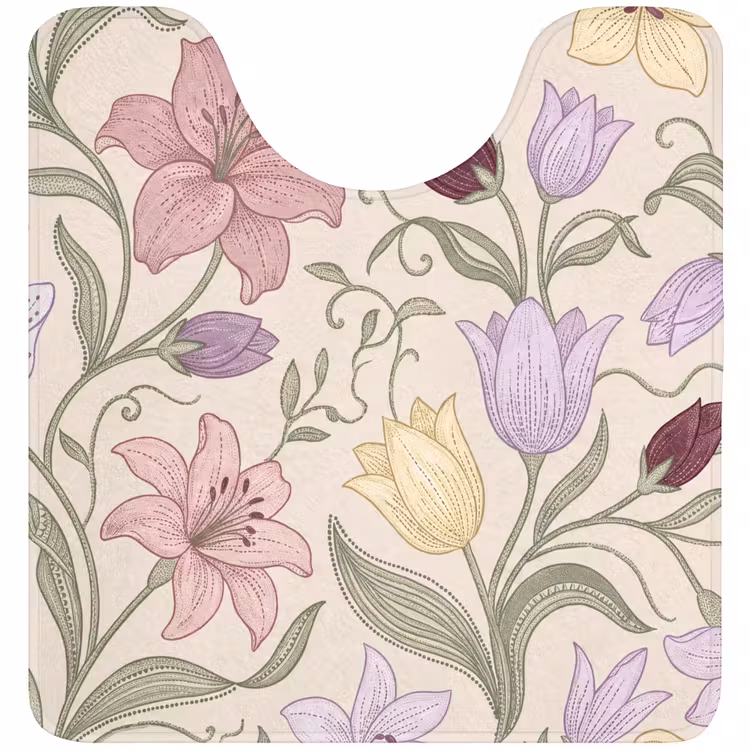 Wc Mat - Bloemen - Illustratie - Botanisch — 1