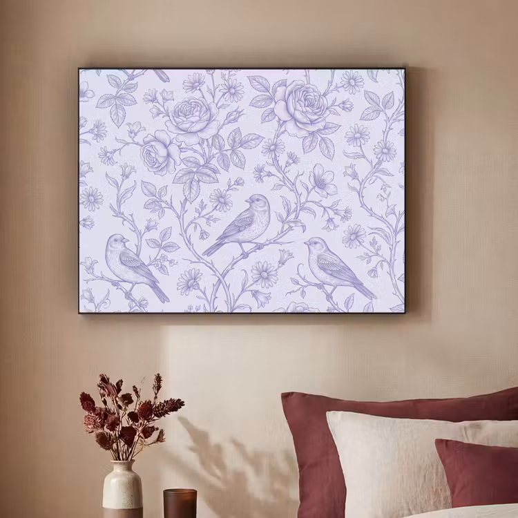 Art Frame - Bloemen - Vogel - Tekening — 3