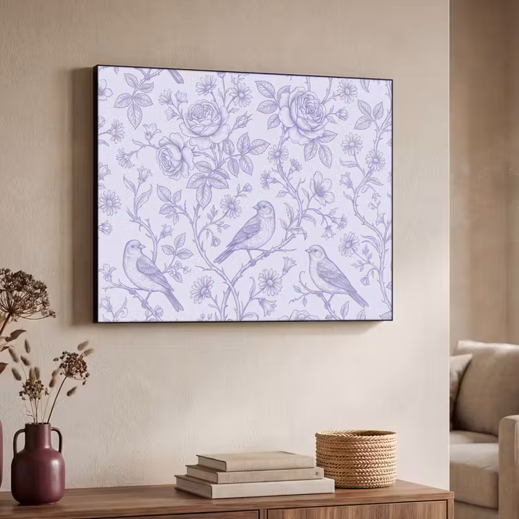 Art Frame - Bloemen - Vogel - Tekening — 7