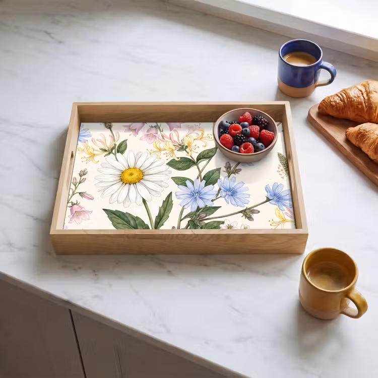 Dienblad - Botanisch - Illustratie - Kleurrijk — 4