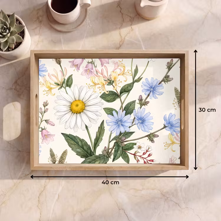 Dienblad - Botanisch - Illustratie - Kleurrijk — 9