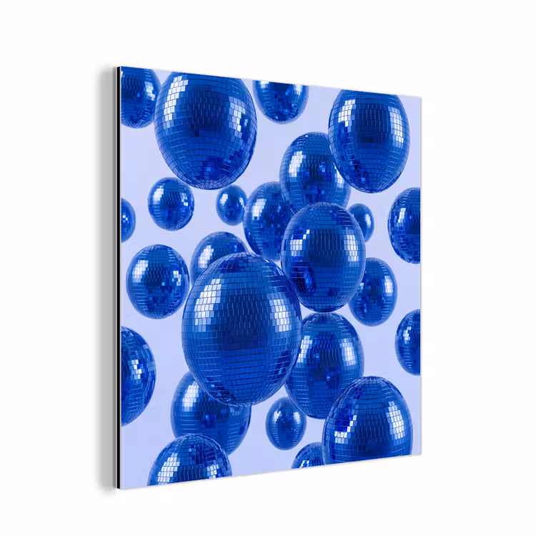 Aluminium schilderij - Blauwe disco bal — 1