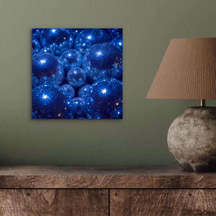 Aluminium schilderij - Discobal - Feest - Blauw — 3