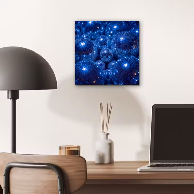 Aluminium schilderij - Discobal - Feest - Blauw — 6