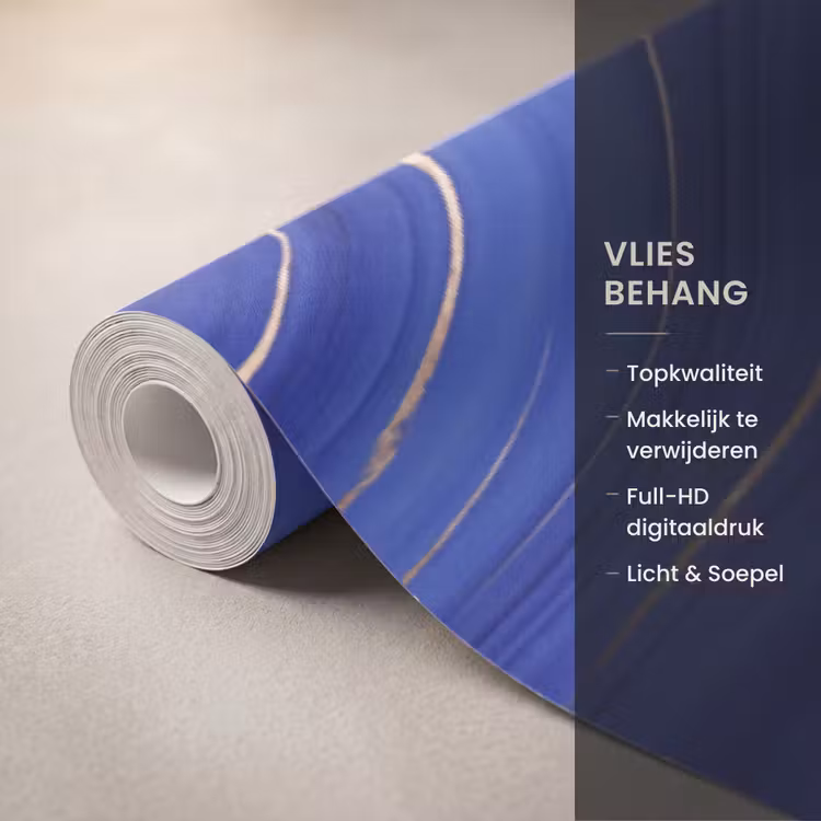 Behang - Abstract - Lijnen - Blauw β 3
