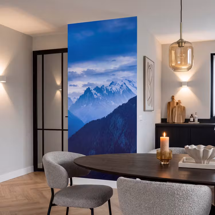 Behang - Bergen - Sneeuw - Blauw — 5