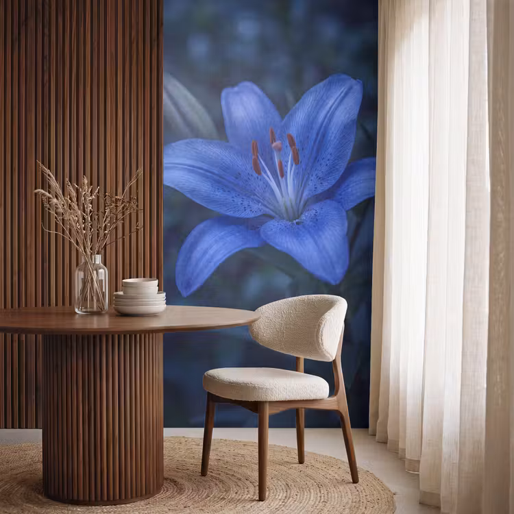 Behang - Blauwe bloem - Natuur β 4