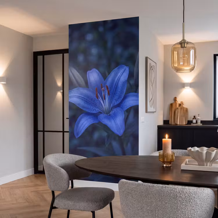 Behang - Blauwe bloem - Natuur β 5