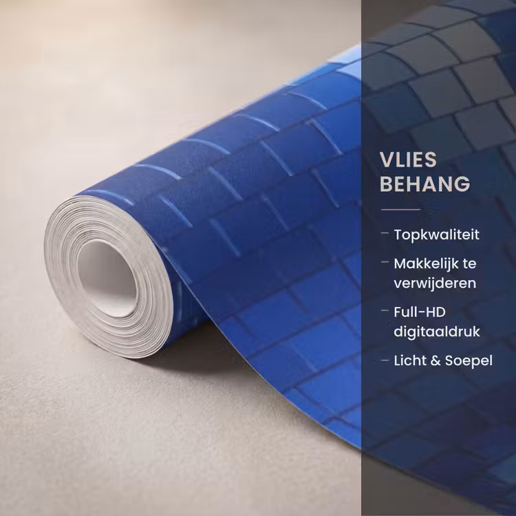 Behang - Blauwe disco bal β 3