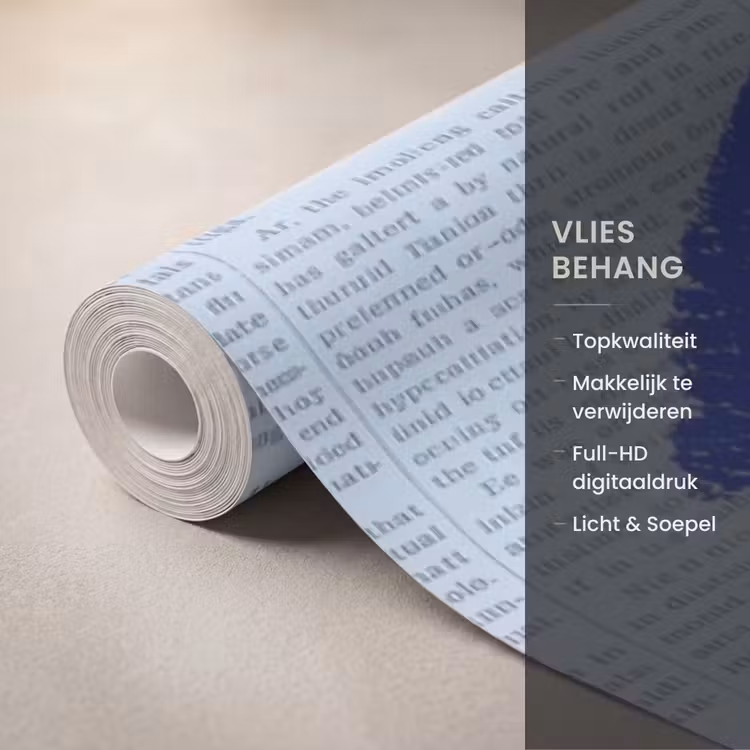 Behang - Blauwe lippen krant — 3