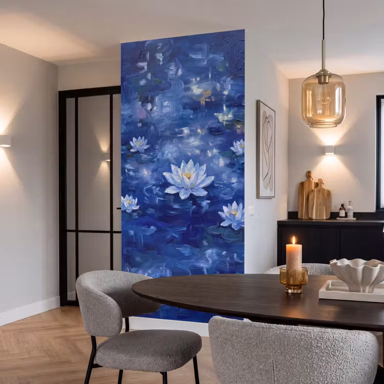 Behang - Blauwe waterlelie - Water — 5