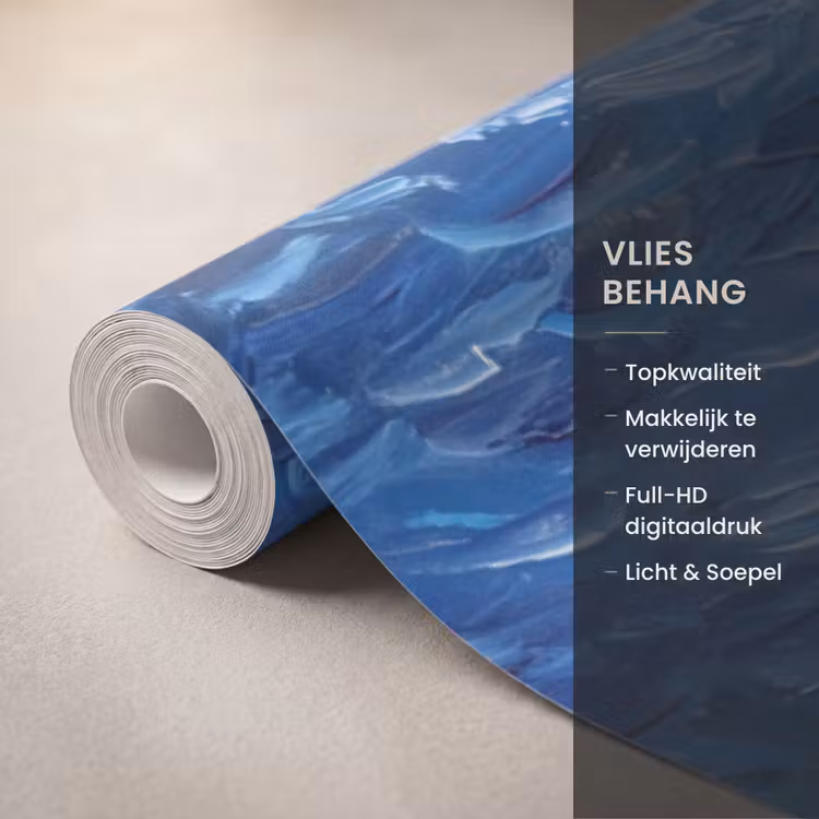 Behang - Bloemen - Water - Blauw β 3