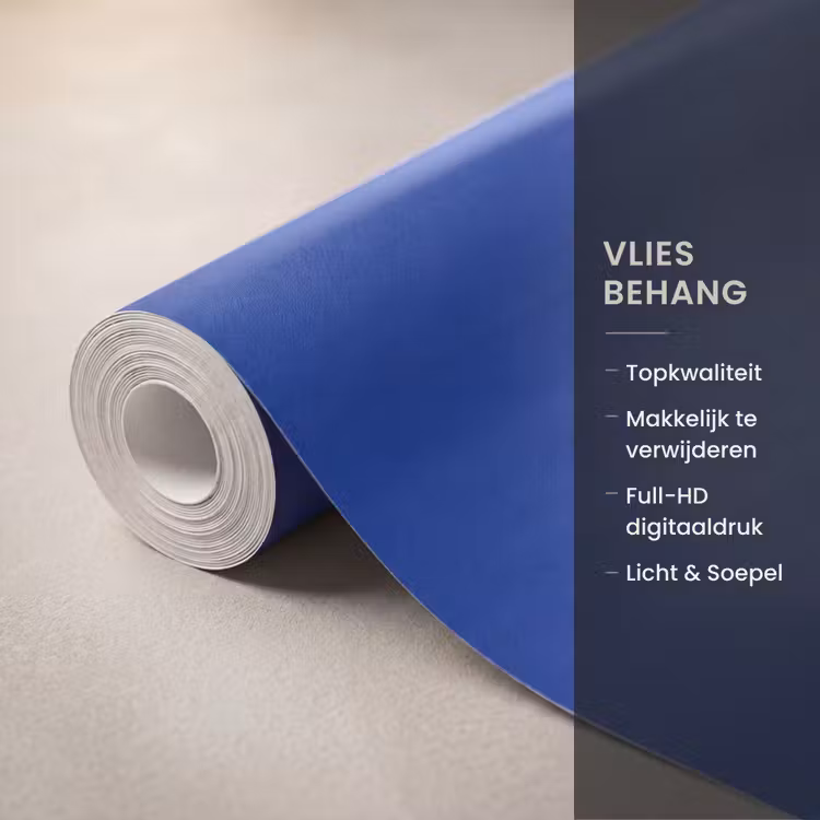 Behang - Platenspeler - Vinyl - Blauw — 3