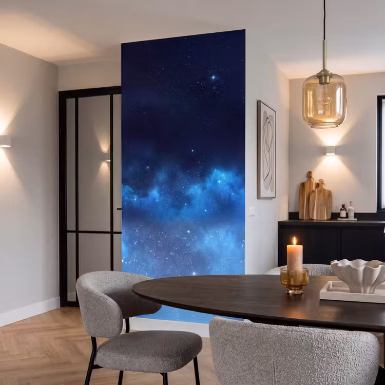 Behang - Sterrenhemel - Nevels - Blauw — 5