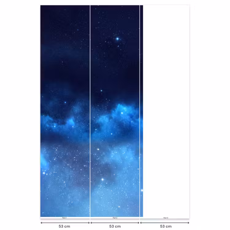 Behang - Sterrenhemel - Nevels - Blauw — 6